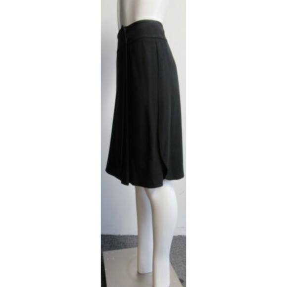 PRADA Black a line wrap skirt SZ 44 - Picture 3 of 5